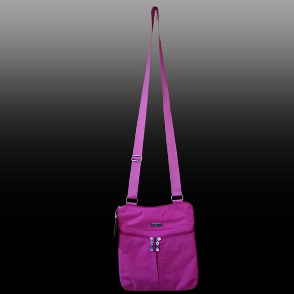 💖 Baggallini Pink Crossbody – NWT Travel Purse with Pockets + Adjustable Strap - Picture 1 of 4